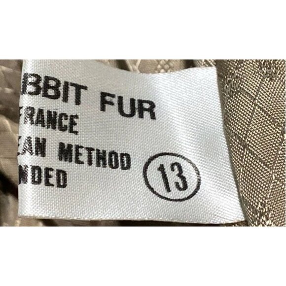 Dino Ricco Vtg Women's Brown Rabbit Fur Bomber Jacket, Size Medium, Timeless - Picture 5 of 6